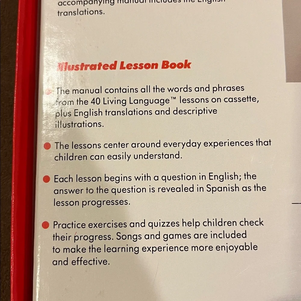 Children's Living Spanish Language Course- cassette edition.